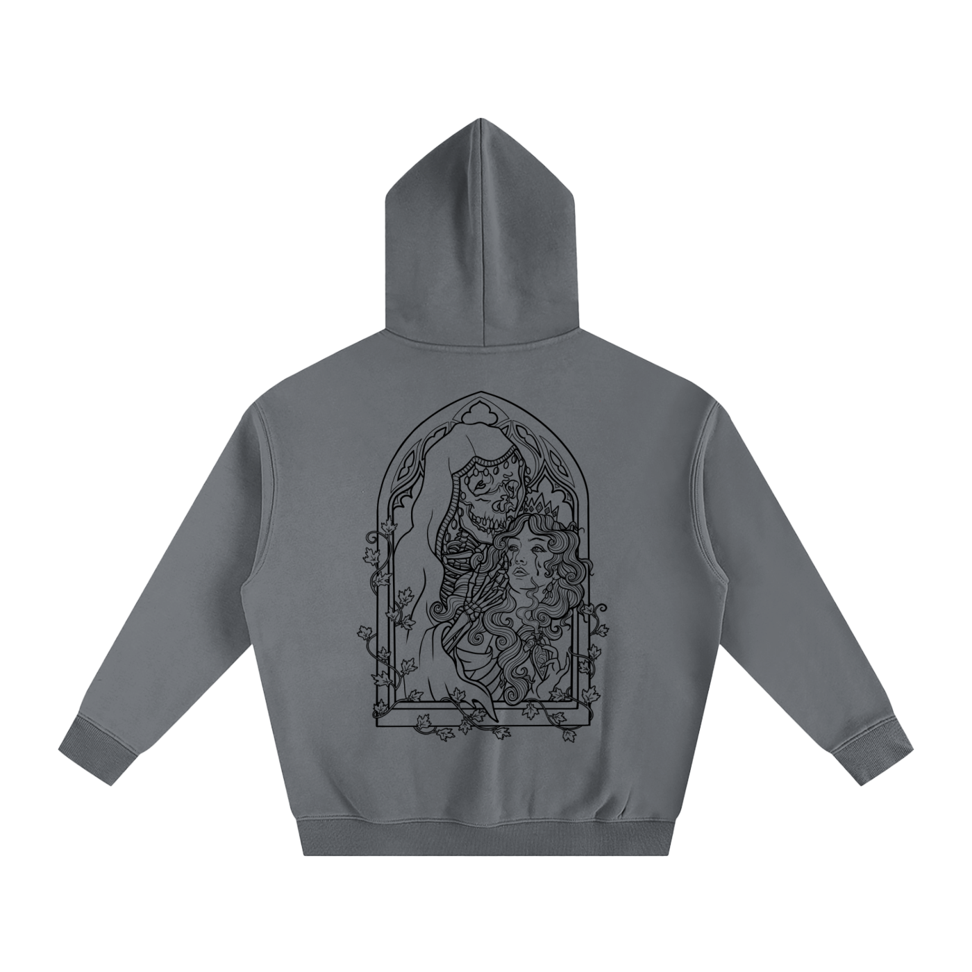 Bone Daddy Over-Sized Fleece Hoodie BLACK LOGO