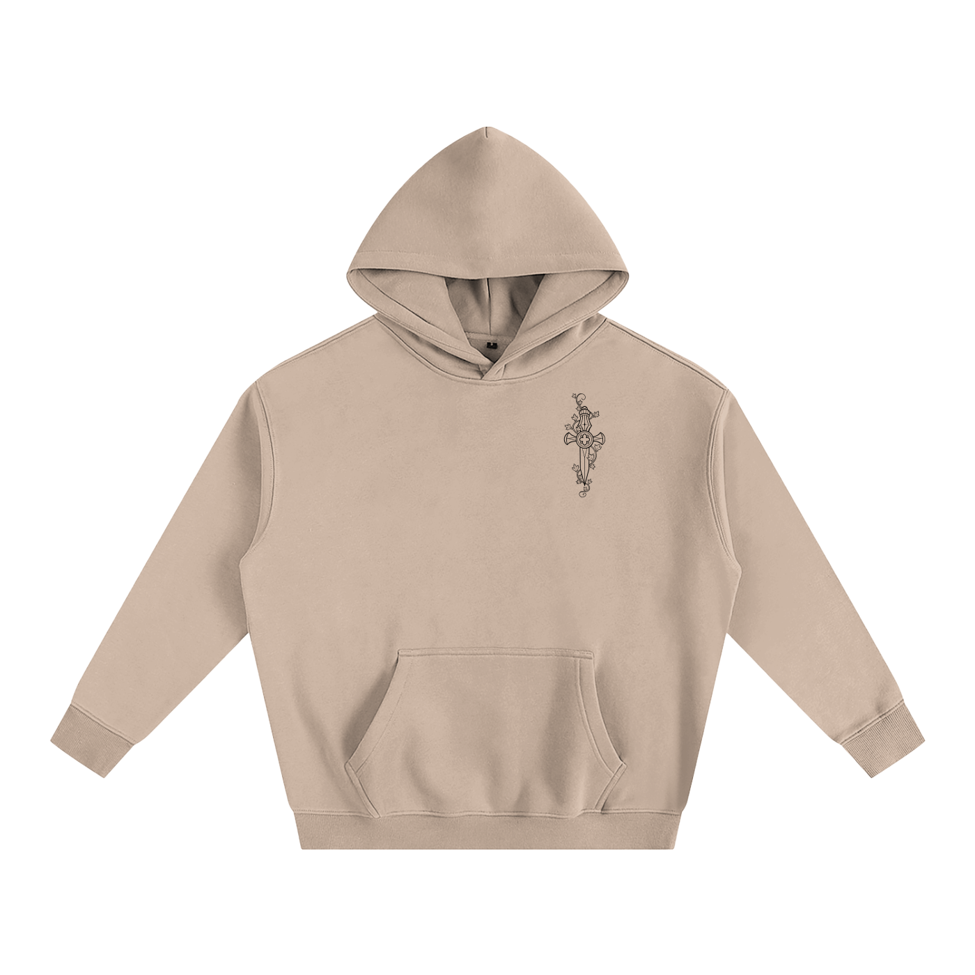 Bone Daddy Over-Sized Fleece Hoodie BLACK LOGO