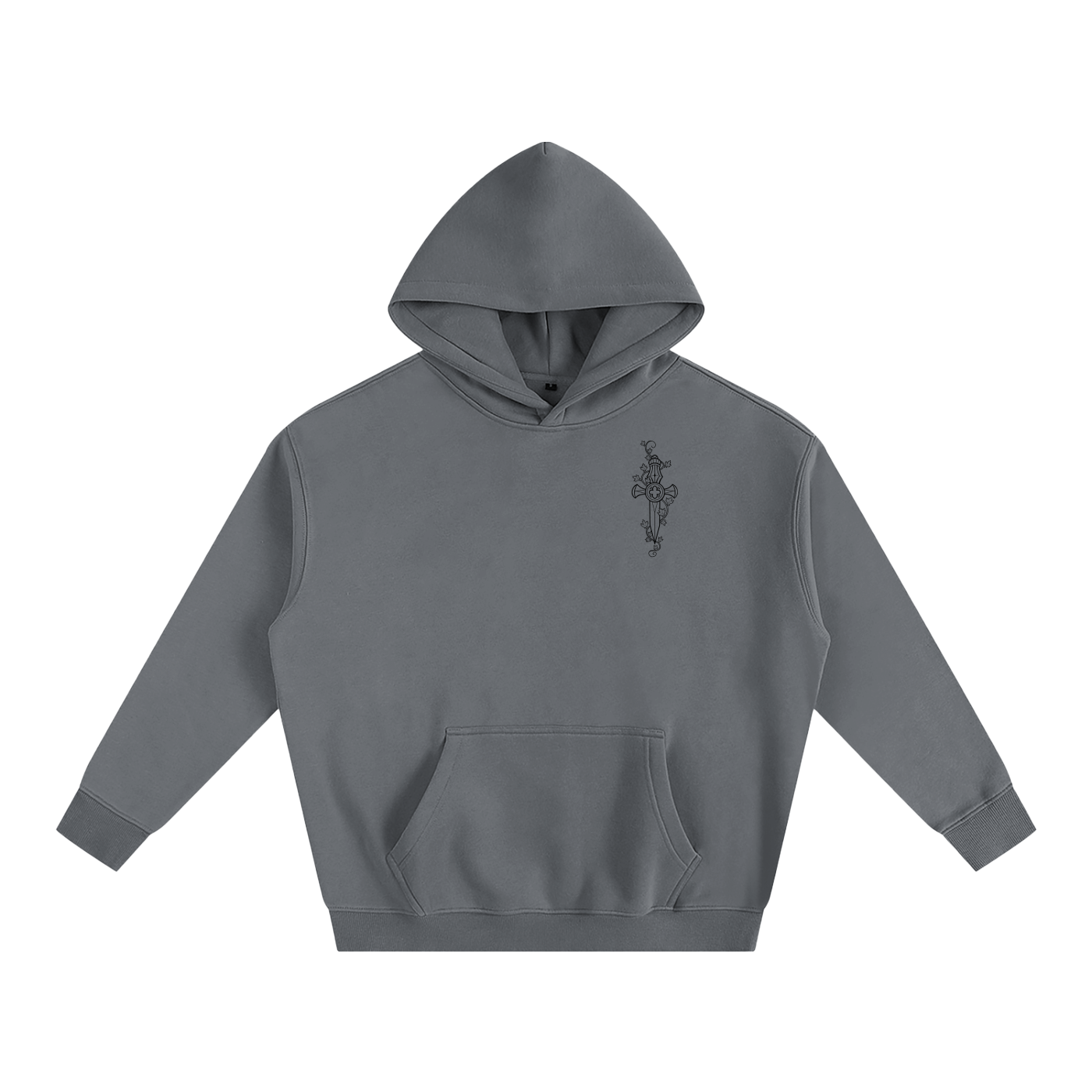 Bone Daddy Over-Sized Fleece Hoodie BLACK LOGO