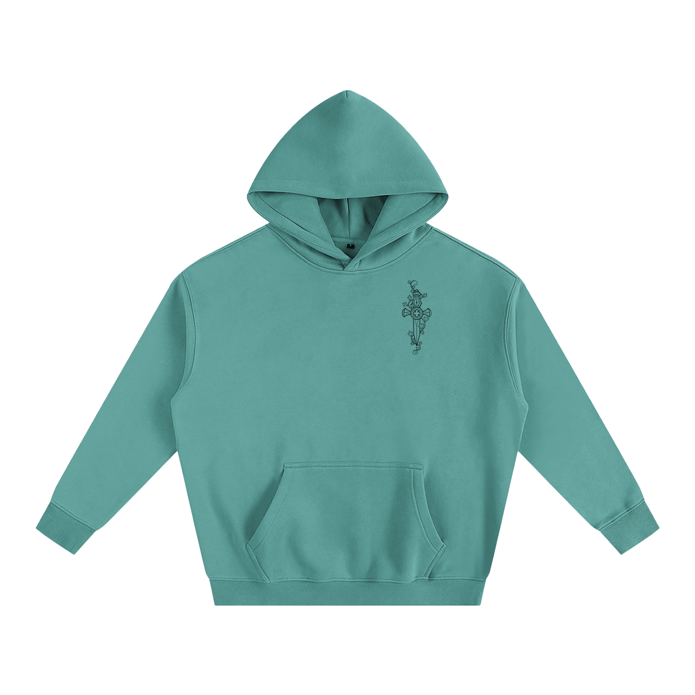 Bone Daddy Over-Sized Fleece Hoodie BLACK LOGO
