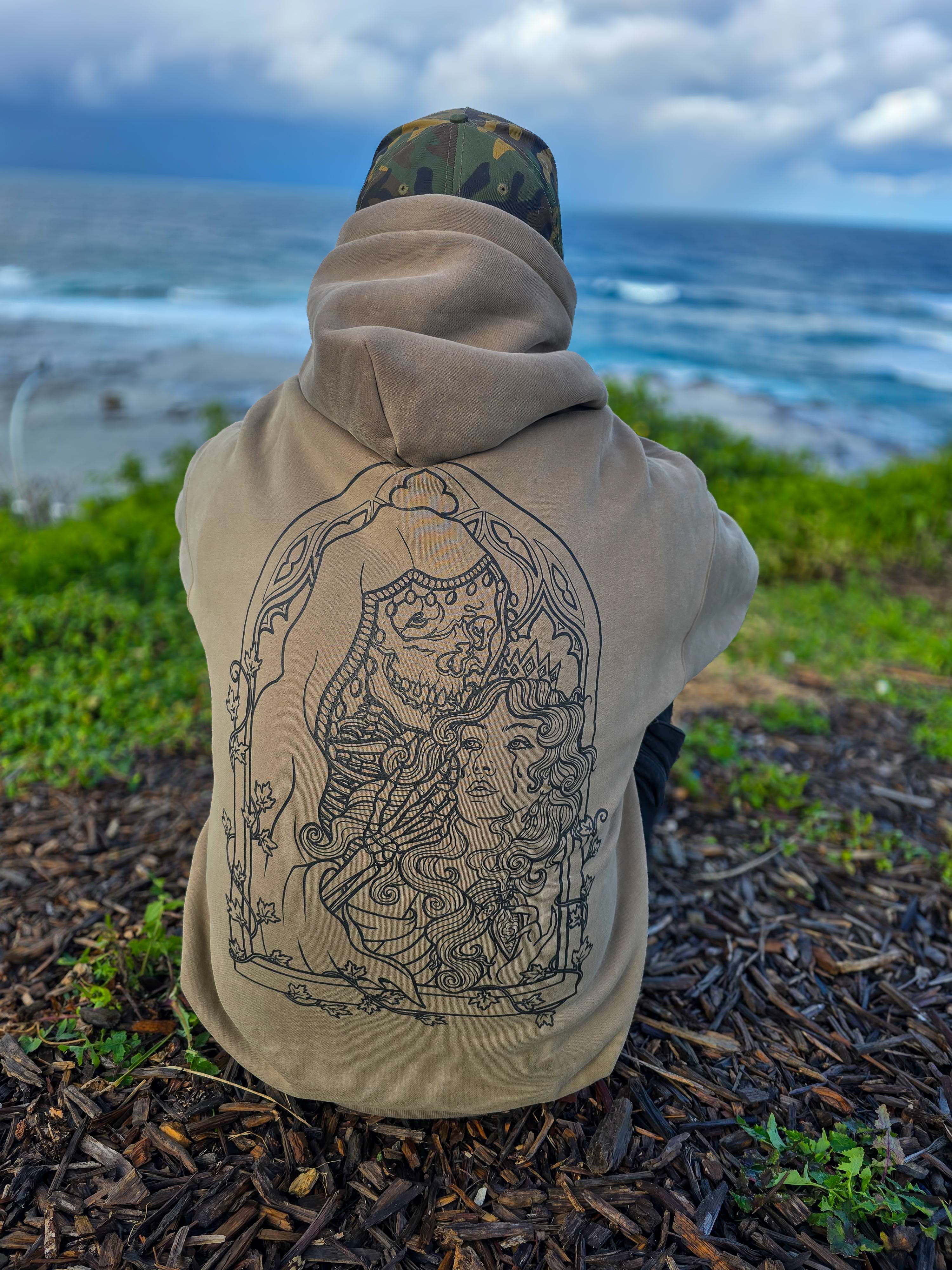 Bone Daddy Over-Sized Fleece Hoodie BLACK LOGO