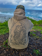 Bone Daddy Over-Sized Fleece Hoodie BLACK LOGO
