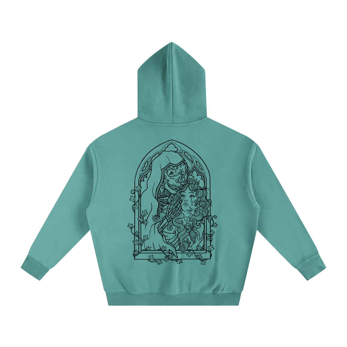 Bone Daddy Over-Sized Fleece Hoodie BLACK LOGO