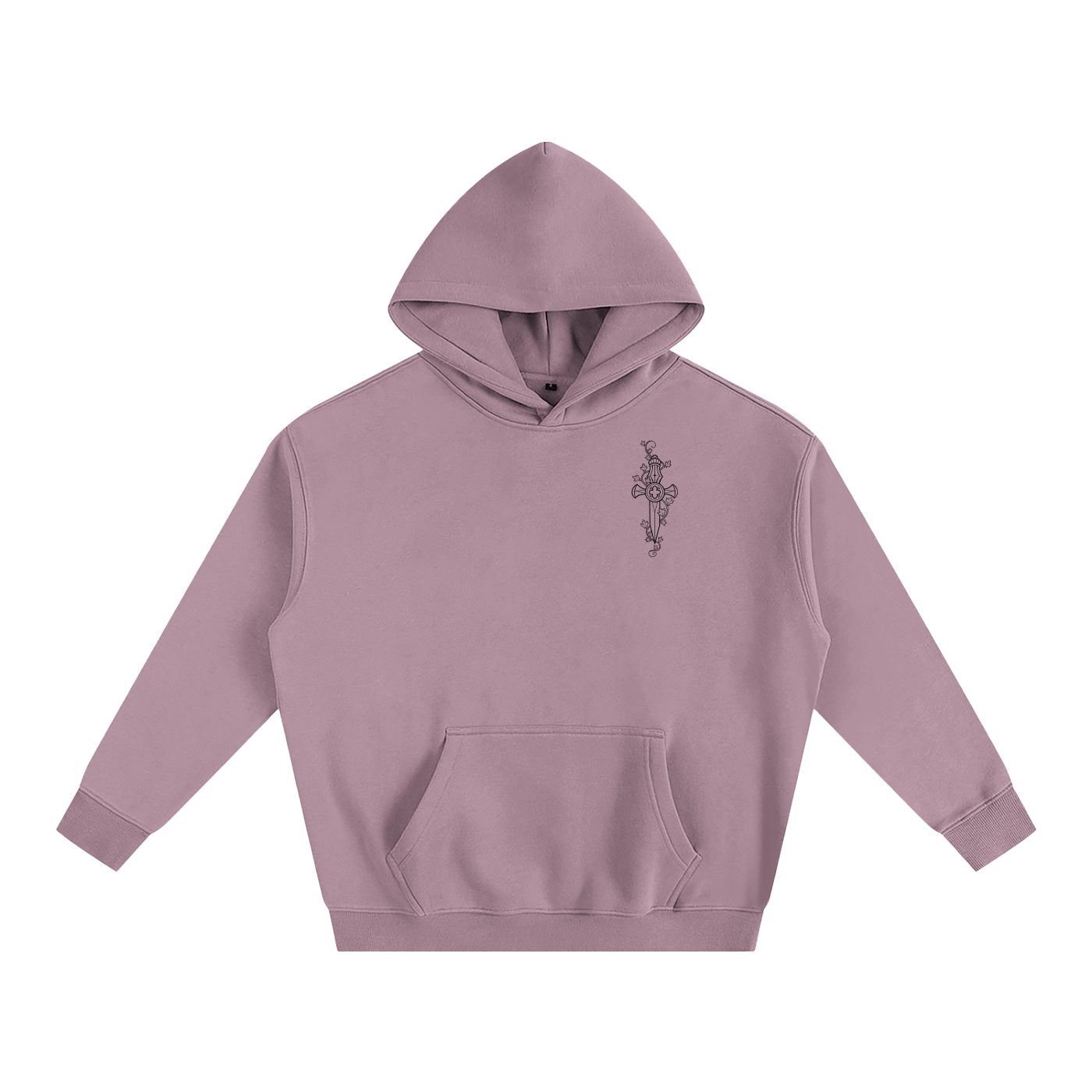 Bone Daddy Over-Sized Fleece Hoodie BLACK LOGO