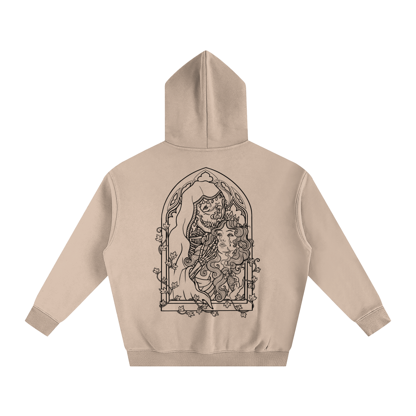 Bone Daddy Over-Sized Fleece Hoodie BLACK LOGO