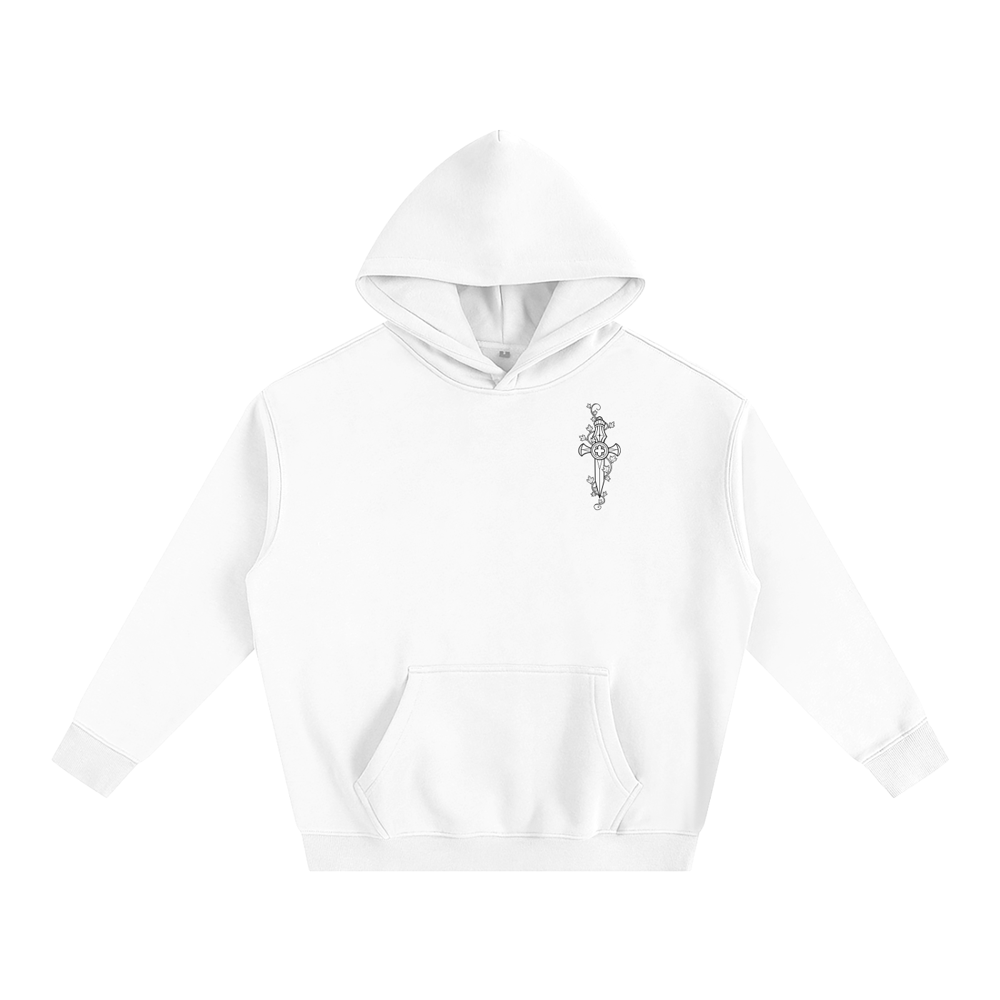 Bone Daddy Over-Sized Fleece Hoodie BLACK LOGO