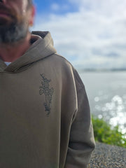 Bone Daddy Over-Sized Fleece Hoodie BLACK LOGO