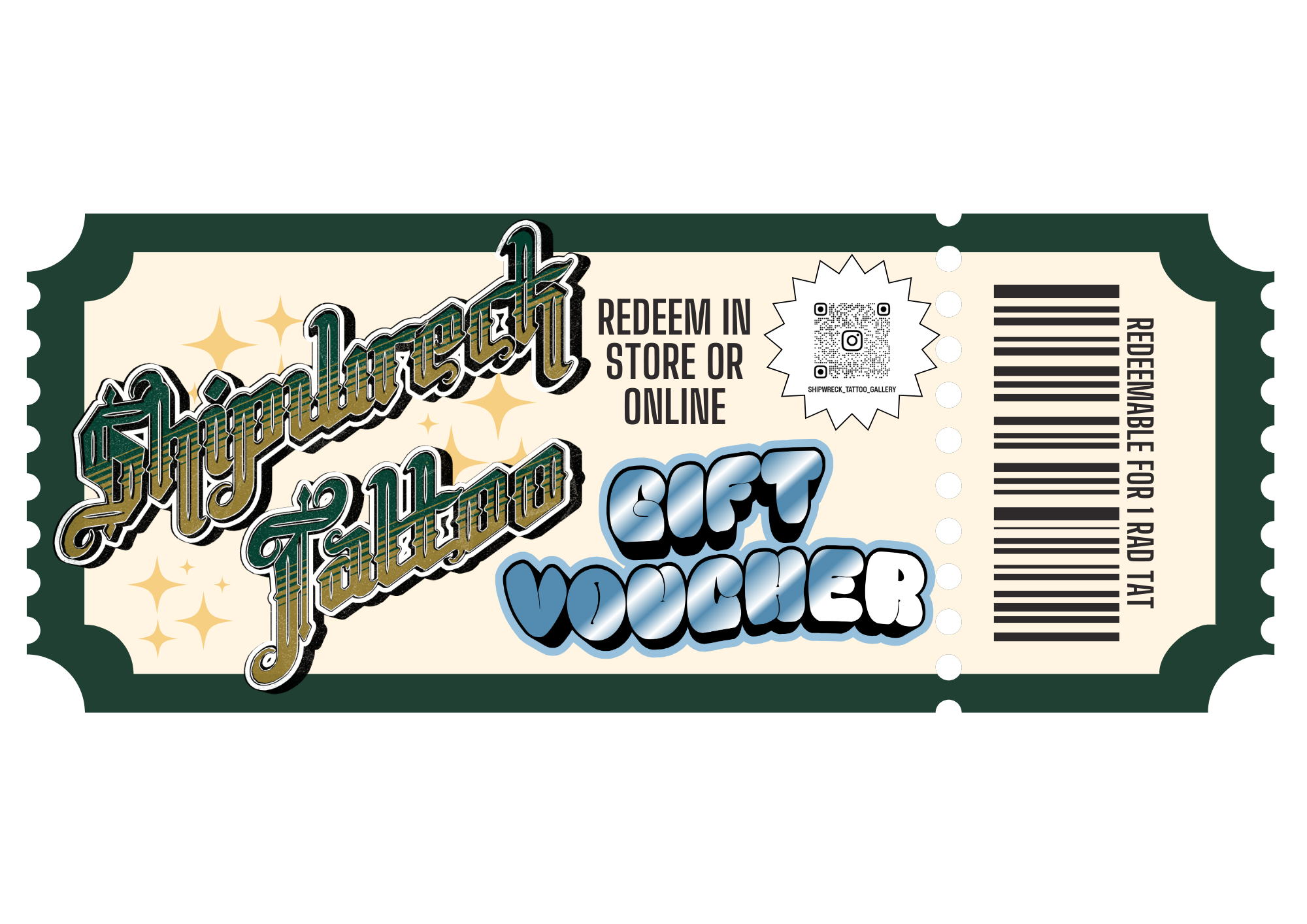 Shipwreck Tattoo Gift Voucher