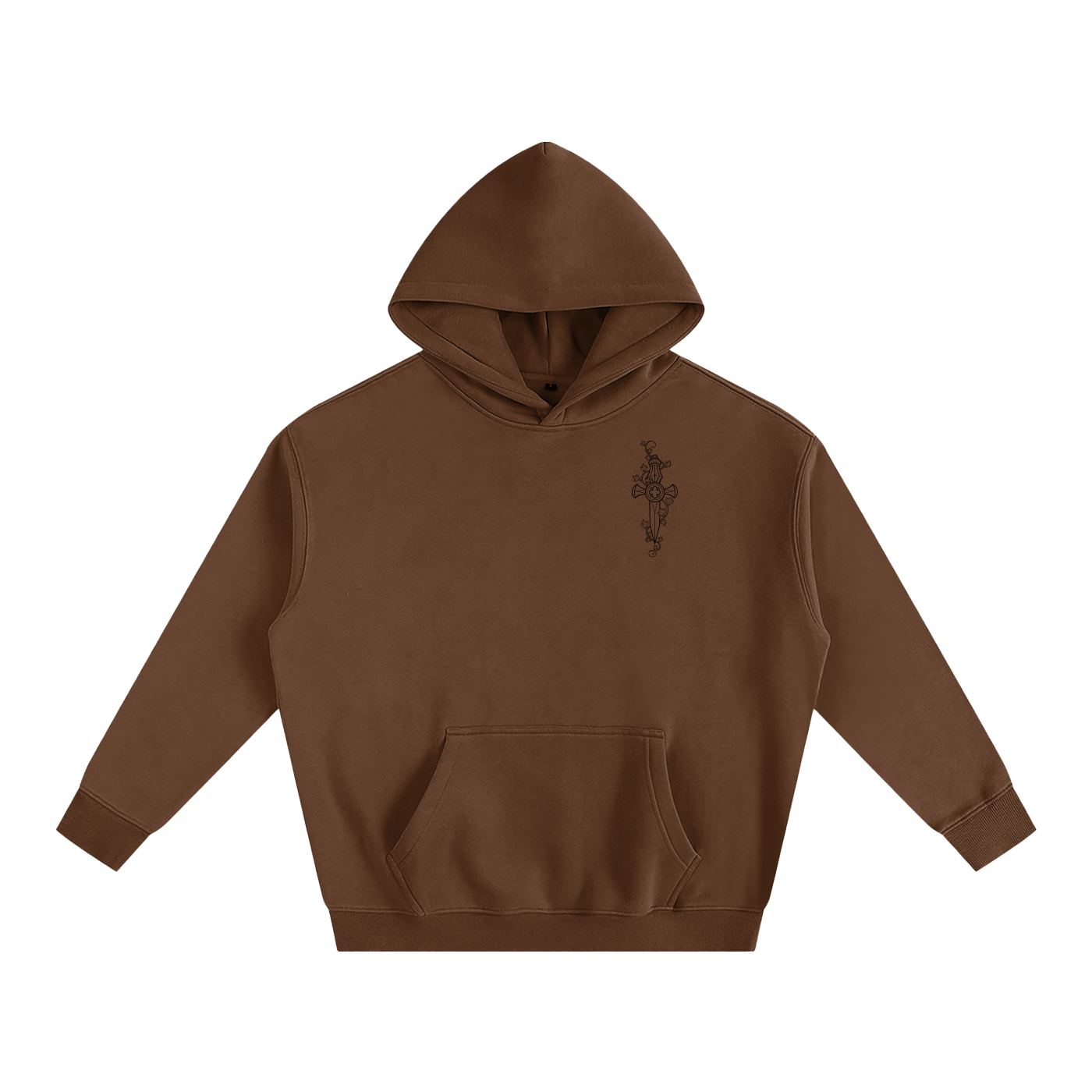Bone Daddy Over-Sized Fleece Hoodie BLACK LOGO