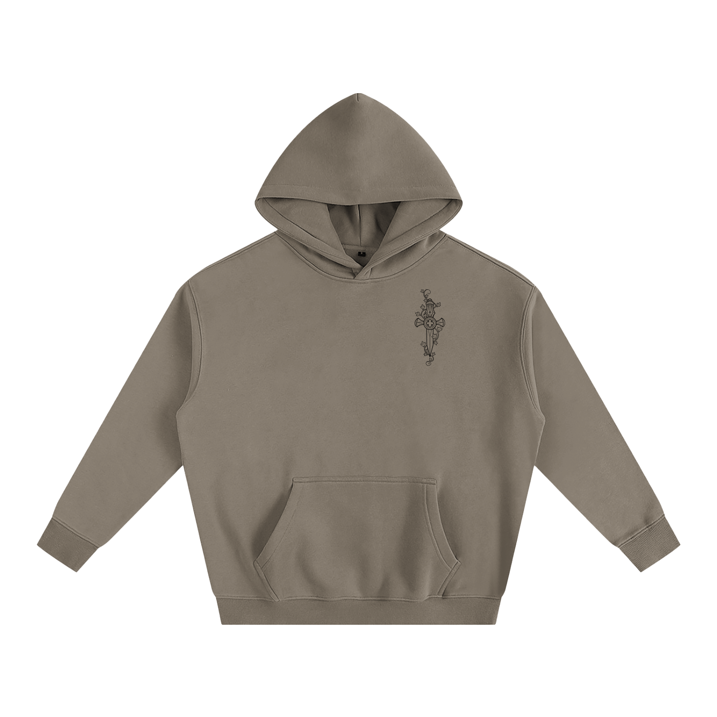 Bone Daddy Over-Sized Fleece Hoodie BLACK LOGO