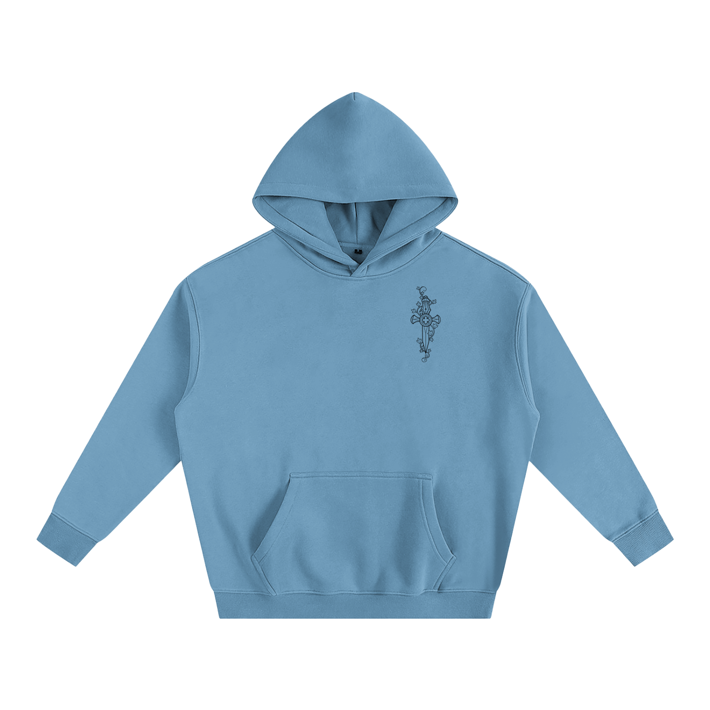 Bone Daddy Over-Sized Fleece Hoodie BLACK LOGO