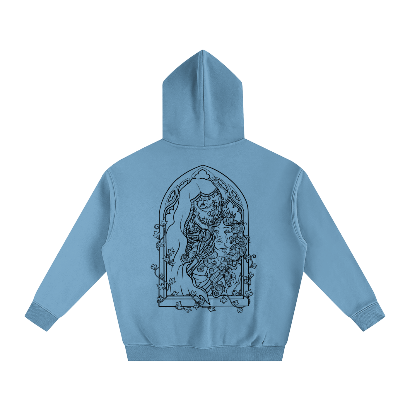 Bone Daddy Over-Sized Fleece Hoodie BLACK LOGO