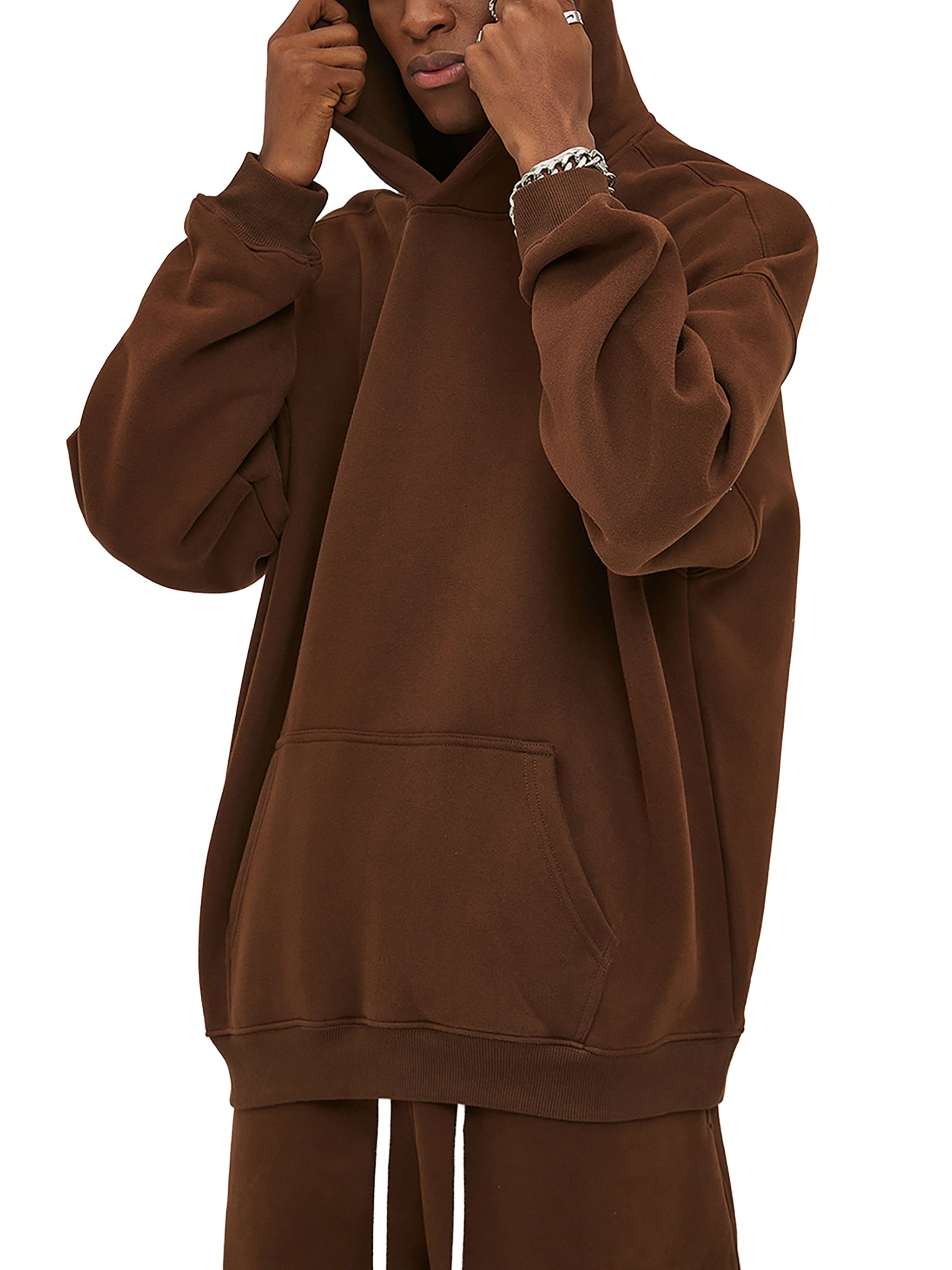 Bone Daddy Black Over-Sized Fleece Hoodie